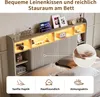 UnboxG Polsterbett 140x200 cm Beige mit 4 Schubladen, Bett Produktbild-Vorschau 5