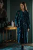 Pip Studio Bademantel Les Fleurs Farbe Dunkelblau, Größe Produktbild-Vorschau 4