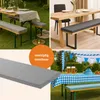 zestaw 2 podkładek na ławkę piwną 220x25 cm, jasnoszare, Podgląd zdjęcia produktu 12