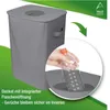 A laundry hamper with a close-up inset showing how to insert a bottle. Produktbild-Vorschau