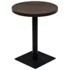 A round bistro table with a dark wood top and a black metal base. Náhľad obrázku produktu