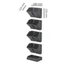 A set of stacked vertical planters with dimensions indicated. Náhled obrázku produktu