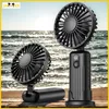 Mini ventilátor prenosný ventilátor stojan ručný čierny Náhľad obrázku produktu 2