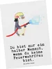 Mr. & Mrs. Panda Postkarte Feuerwehrfrau Herz - Weiß - Produktbild-Vorschau 1