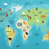 Tappeto didattico con mappa del mondo e animali per la Anteprima dell’immagine prodotto 2