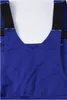 Close-up of the bib and straps of a blue pair of overalls. Produktbild-Vorschau