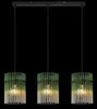 Globo Lighting Hängeleuchte Metall schwarz matt, Glasstäbe Produktbild-Vorschau 4