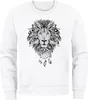 Sweatshirt Herren Aufdruck Löwe Boho Style Atzekenmuster Produktbild-Vorschau 3