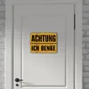 Achtung ich denke - Altes Holzdesign Metallschild in 15x20 Produktbild-Vorschau 6