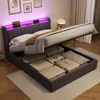 okwish Čalouněná postel 160×200 s LED osvětlením a čelem s Náhled obrázku produktu 7