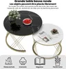 MODFU Table Basse - Ensemble 2 Tables Rondes Gigogne MDF Voir les images du produit 7