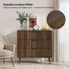 Kommode 80 x 39 x 78 cm aus Holz mit 3 Schubladen – Produktbild-Vorschau 9