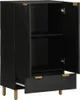 vidaXL Highboard Schwarz 60x33x100 cm Holzwerkstoff Produktbild-Vorschau 1