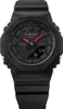 A black G-SHOCK watch with red accents is shown against a white background. Voir les images du produit