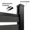 Floordirekt WPC Sichtschutzzaun Capri 180x180 cm schwarz, Produktbild-Vorschau 5