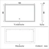 AICA LED Badspiegel 140x80cm mit Uhr Bluetooth Beschlagfrei Produktbild-Vorschau 7