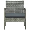 vidaXL Chaise de jardin avec coussin Poly Rattan Gris - Voir les images du produit 3