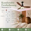 60CM LED Deckenventilator mit Beleuchtung E27 RGB Musik Produktbild-Vorschau 12