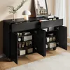 Buffet Merax à portes incurvées, commode à 2 tiroirs et 4 Voir les images du produit 13
