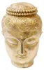 Buddha Kopf Statue Asian Skulptur aus Gold Dekofigur Höhe Produktbild-Vorschau 1