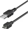 A black USB cable with a standard USB-A connector on one end and a micro-USB connector on the other, shown against a white background. Anteprima dell’immagine prodotto