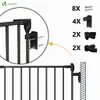 VOUNOT® VOUNOT Kaminschutzgitter Freistehend mit Tür, 375cm Produktbild-Vorschau 7
