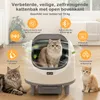 Puluomis zelfreinigende kattenbak 80L XXL, open kattenbak Productafbeelding-voorbeeld 2