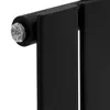Deskový radiátor LuxeBath, jednovrstvý, 480x1600 mm, černý, Náhled obrázku produktu 3