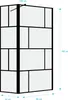 Paroi de douche avec pivot 90+40x195cm - Sérigraphie type Voir les images du produit 5