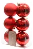 Weihnachtskugeln Kunststoff 8cm 6 Stück - Weihnachtsrot Produktbild-Vorschau 7