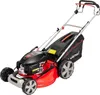 A red and black lawnmower is shown against a white background. Náhľad obrázku produktu