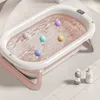 Baby Badewanne Set Faltbar mit Thermometer und Kissen für Produktbild-Vorschau 6