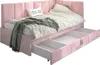 Polsterbett 120x200 cm - Rosa - mit Schublade und Produktbild-Vorschau 6