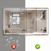 ZMH Badspiegel mit Beleuchtung 100x60cm Wandspiegel  IP44 Produktbild-Vorschau 6