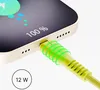 QUALO Nylon USB-C auf Lightning Kabel – 1,5 m, 2,4 A, Gelb Produktbild-Vorschau 2