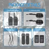 Collage of package contents for a walkie-talkie set. Produktbild-Vorschau
