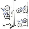 Stojan na bicykel jeden vysoký pevný kovový čierny Náhľad obrázku produktu 4