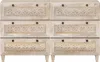 vidaXL Komoda, 2 ks, bílá, 120 x 33,5 x 75 cm, masivní Náhled obrázku produktu 3