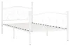 vidaXL Bettgestell mit Lattenrost Weiß Metall 100 × 200 cm Produktbild-Vorschau 1