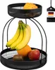 eluno 2-stöckige Obstetagere mit Bananenhalter, Brotkorb, Produktbild-Vorschau 1