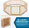 Kiduku Detská ohrádka 7,2 m Prírodná/Biela Náhľad obrázku produktu 10