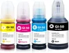 Four bottles of ink are displayed against a white background. Produktbild-Vorschau