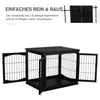 Pawhut Home Klec pro psy 2 Door Pet Cage MDF Metal Black Náhled obrázku produktu 5