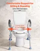Siège de toilettes surélevé avec accoudoirs, capacité de Voir les images du produit 5