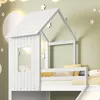 Weißes Kinderhausbett mit Rutsche und Fallschutz, inklusive Produktbild-Vorschau 5