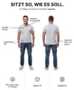 Mivaro Herren T-Shirt 3er Pack V-Ausschnitt Grau meliert - Produktbild-Vorschau 4