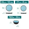 10,25 Zoll Essteller, 8 Zoll Dessertteller, 780ML Schale Voir les images du produit