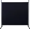 Paravent Outdoor Wetterfest 180 x 178 cm Schwarz | Produktbild-Vorschau 1
