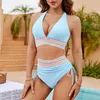Bikini Sets für Damen Highwaist-Bikini-Hose Bauch Kontrolle Produktbild-Vorschau 7