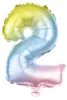 Folienballon Zahl 2 bunt 100 cm Produktbild-Vorschau 1